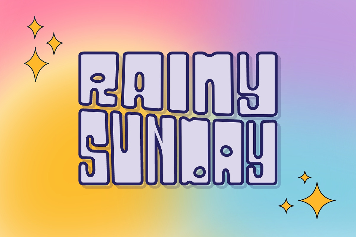 Groynatte - Funky Groovy Font, a Sans Serif Font by VUNIRA (Photo 2 of 6)