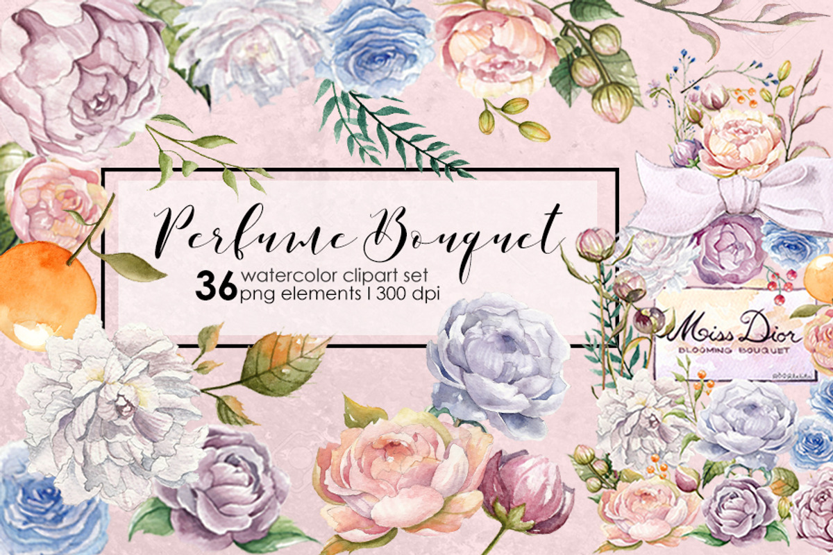 FLOWER PERFUME BOUQUET, a Graphic by AJDA ART (Photo 2 of 5)