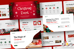 Christmas Event - Google Slides, a Presentation Template by QR Design Studio