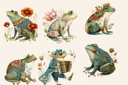 MY FOLK ART POND CLIPART PACK, an Animal Illustration by Daring Digies (Thumbnail 5 of 8)