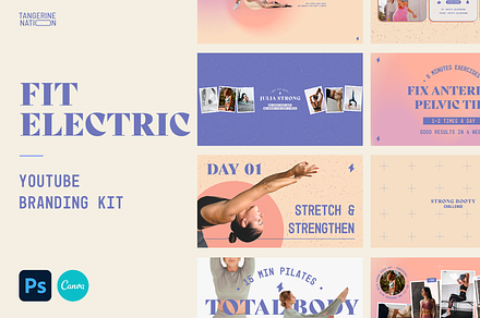 Fit Electric YT kit PSD & CANVA