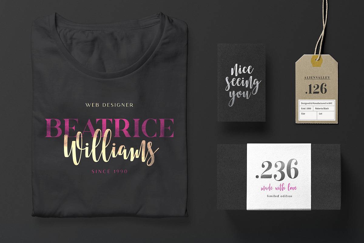Multiberry - Script Font preview 4