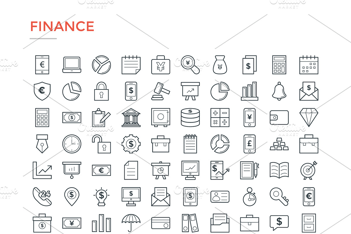 4800 Line Icons Pack, an Outline Icon by Vectors Market (Photo 6 of 20)