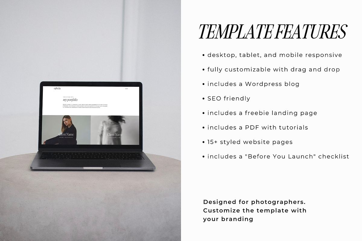 Showit Photographer Website Template, a Landing Page Template by Blush Created (Photo 3 of 11)