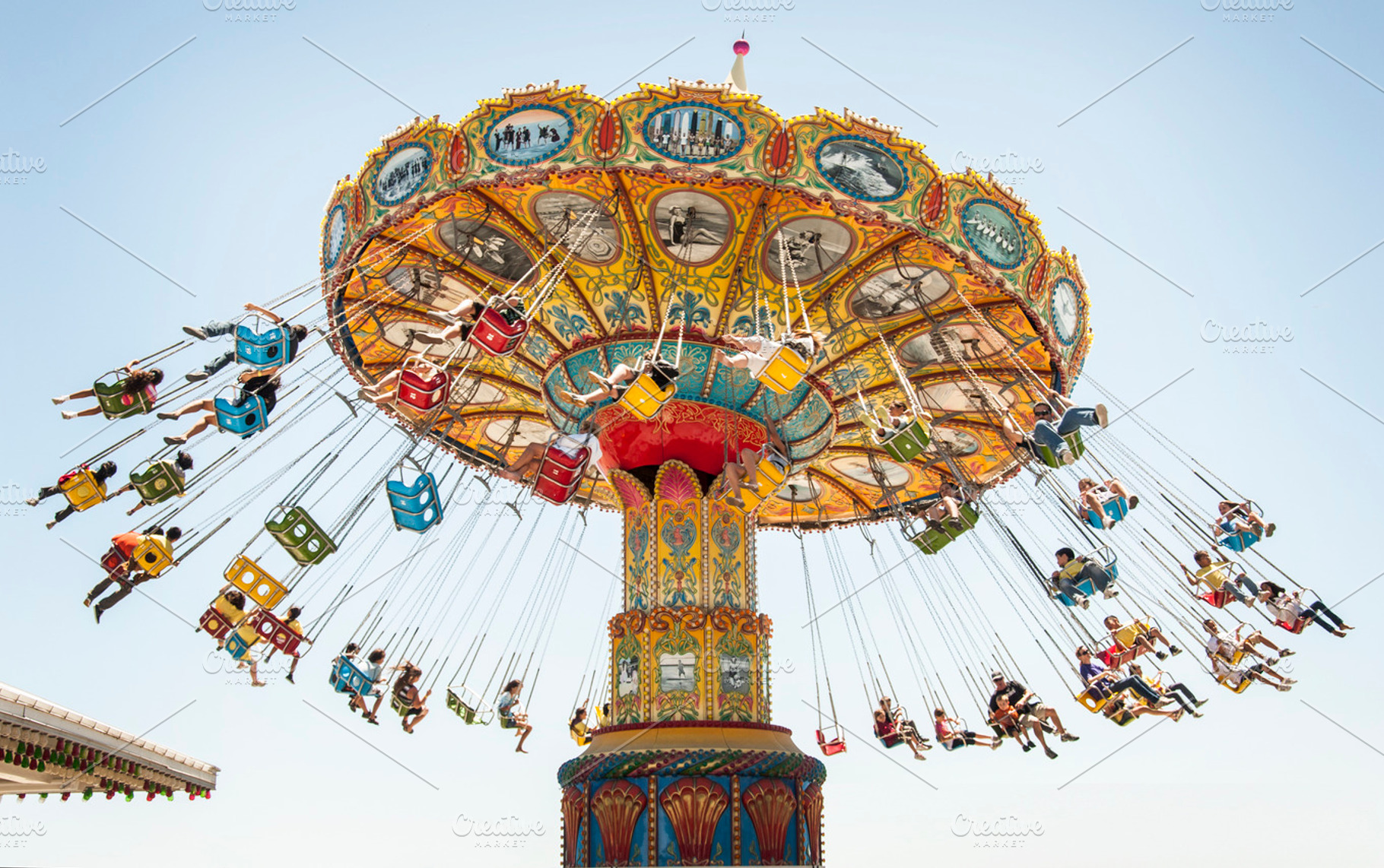 Swings featuring swings, ride, and carnival