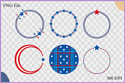USA Patriotic Circle Frame SVG Set, a Decorative Illustration by Gfx Expert Team (Thumbnail 2 of 3)