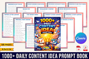 1000+ Daily Content Idea Prompt, a Stationery Template by Designmela01 (Thumbnail 1 of 10)
