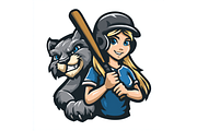 Prompt Retro Girly Baseball Clipart, a Decorative Illustration by Creative design (Thumbnail 5 of 7)