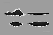29 Black & White Ripped Paper Pieces, a Texture Graphic by Ksuview (Thumbnail 5 of 8)