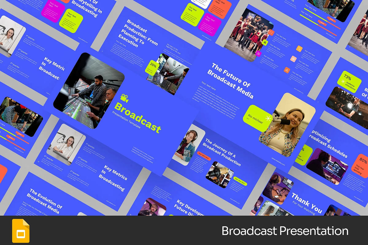 Broadcasting Industry GSlides PPoint, a Presentation Template by Fit-tee (Photo 1 of 2)