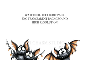 25 Quirky Bat Clipart, an Animal Illustration by Pati Charm Studio (Thumbnail 5 of 8)