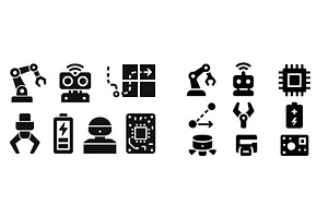 Silhouettes of robotics and, a Technology Illustration by ZinetroN