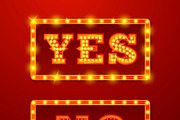 Vector Retro style light letters, a Decorative Illustration by Tashal (Thumbnail 15 of 15)