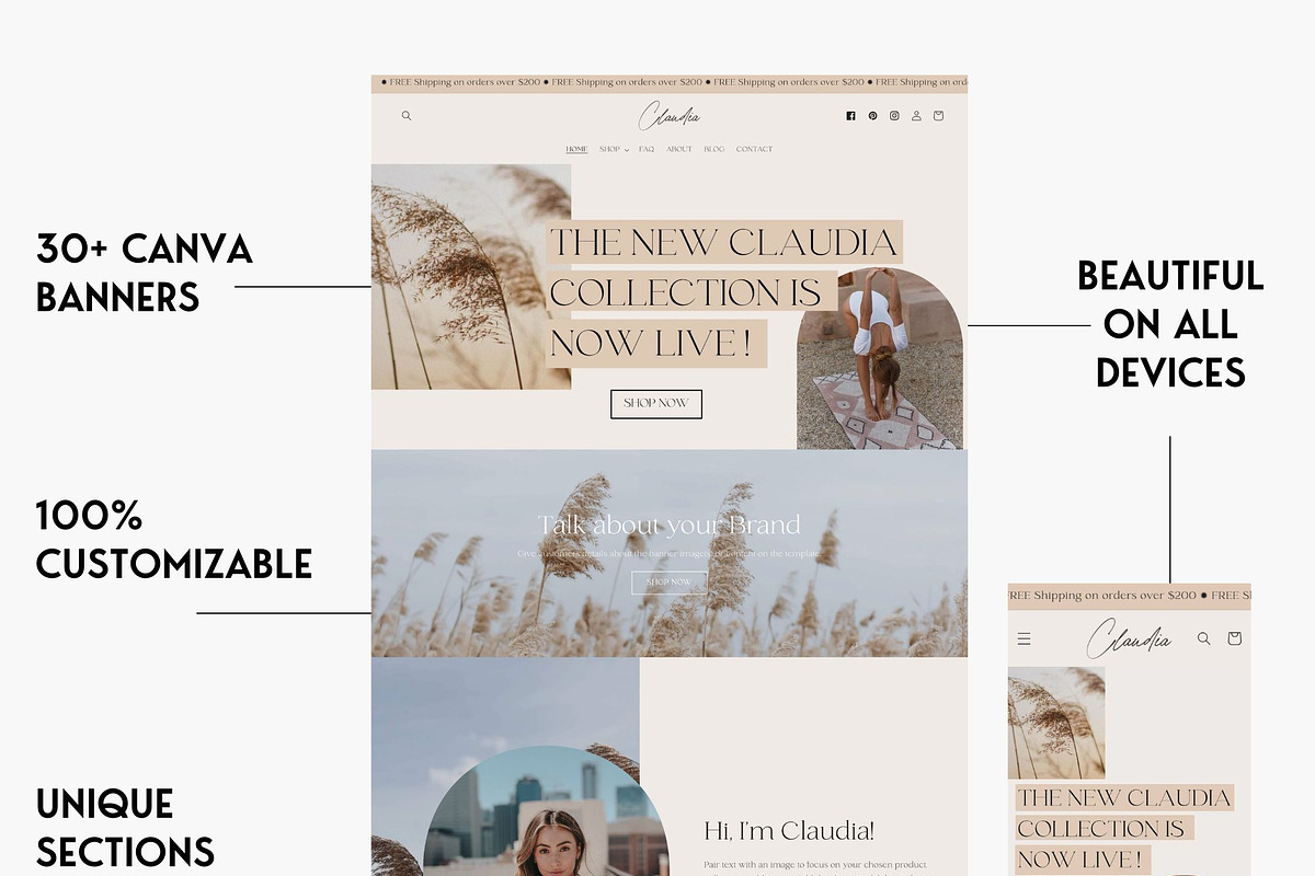 Claudia - Boho Shopify Theme, a Shopify Template by Studio Zash (Photo 3 of 12)