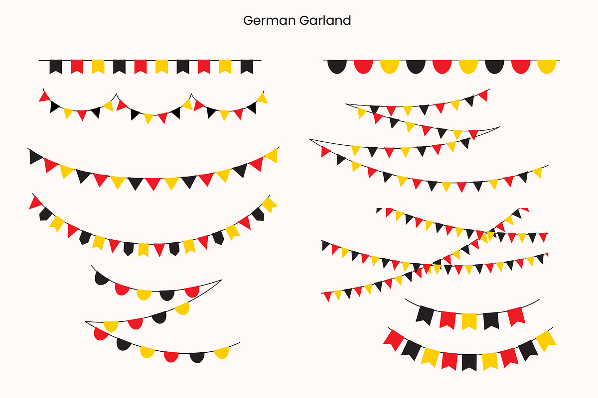 Bunting flags vector collection, an Object Graphic by ElenaPlatovaArt (Photo 6 of 10)