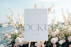 Sign Mockup Elegant Wedding Mockup, a Product Mockup by TatiMockup