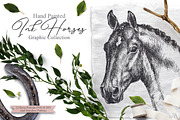 Ink Horses Graphic Collection, an Animal Illustration by Fluffy Unicorn (Thumbnail 1 of 10)