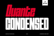 Quante Condensed | Bold Sans Serif, a Sans Serif Font by Mahesans Co (Thumbnail 2 of 10)