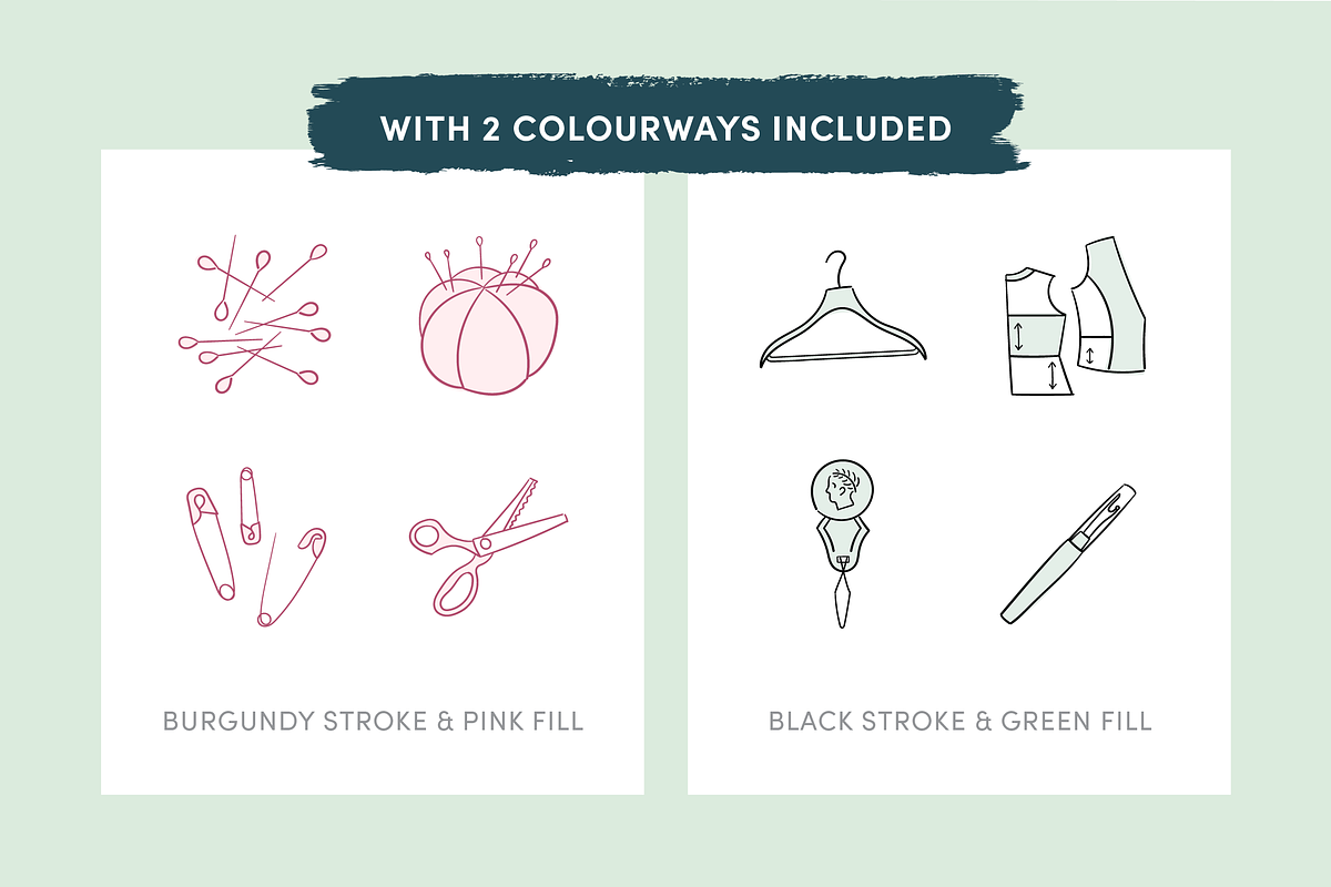 Sewing & Dressmaking Tools Icons, an Icon by Caroline Mackay (Photo 3 of 8)