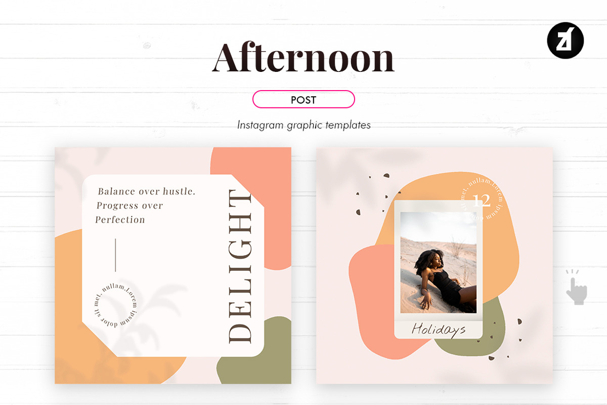Afternoon social media graphic, a Social Media Template by Chanut is industries (Photo 4 of 11)