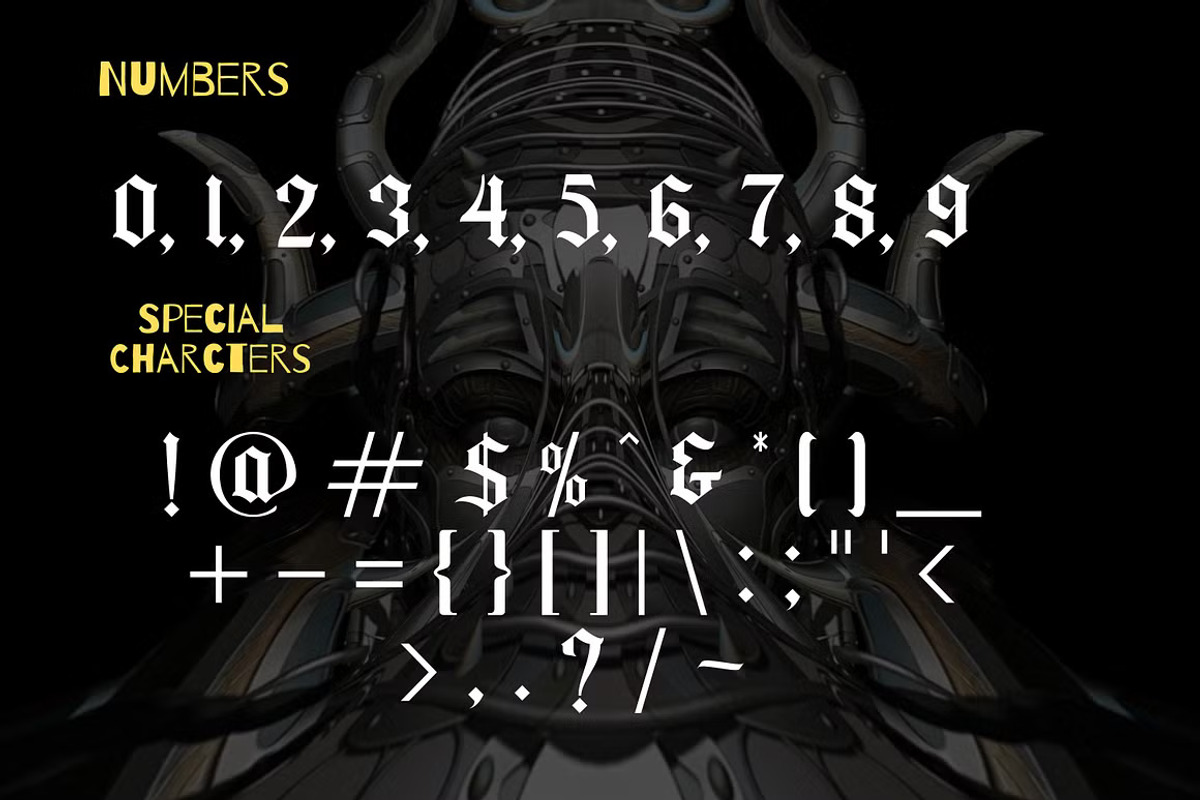 IronCrest - A Blackletter Font, a Blackletter Font by GearShift (Photo 4 of 4)