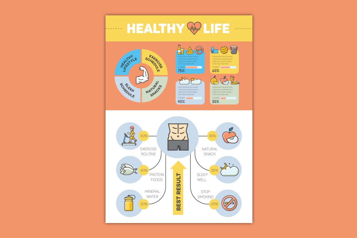 Fitness Infographic Pack With Icons, an Icon by Flat Icons (Photo 2 of 8)