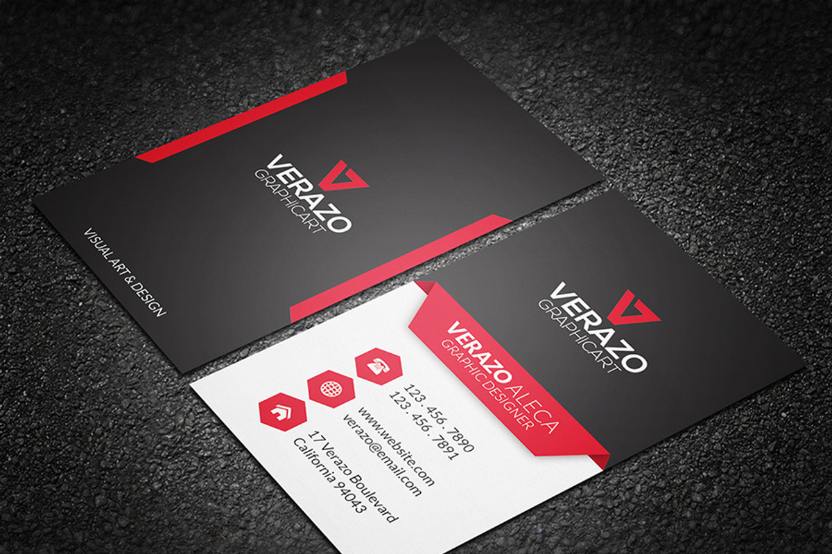 Bold & Modern Business Card, a Business Card Template by Verazo (Photo 2 of 4)