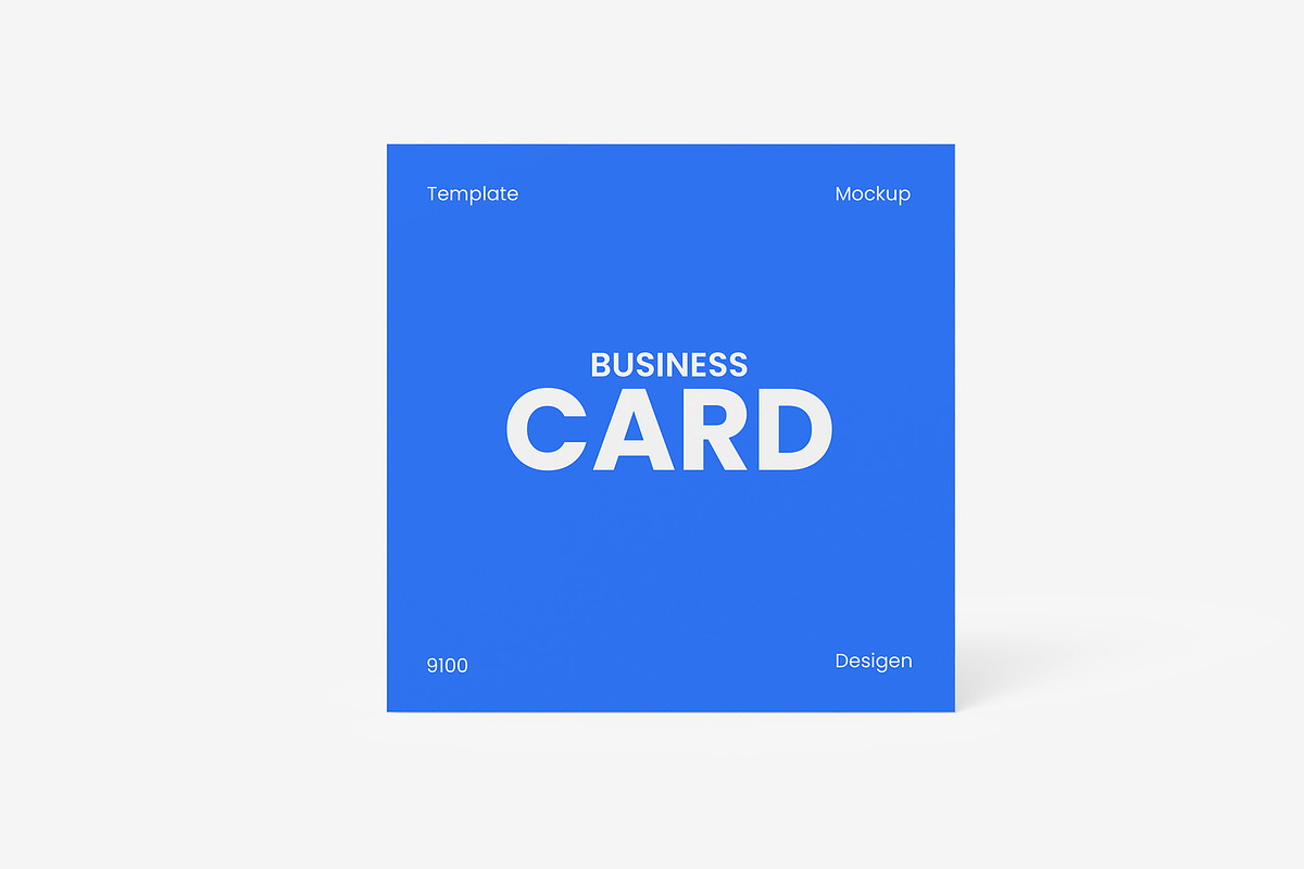 Top View Square Business Card Mockup, an Advertising Mockup by graphypix (Photo 1 of 4)