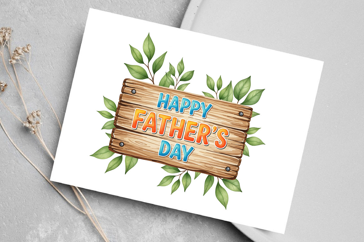 Watercolor Rustic Father's Day PNG, a Seasonal Illustration by Canvas Craft (Photo 6 of 8)