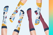 All Socks 9x Mock-ups, a Print Template by Mocca Mockups Store (Thumbnail 1 of 5)