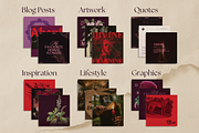 Dark Apothecary Social Media Bundle, a Social Media Template by The Flossy Finch (Thumbnail 10 of 17)