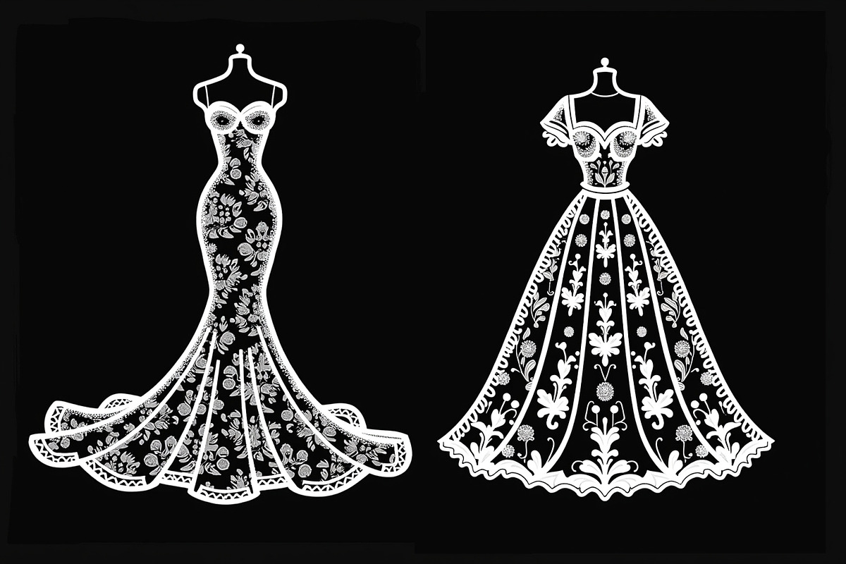 Wedding Dress Vector Pack, an Illustration by Gaye Art (Photo 19 of 21)
