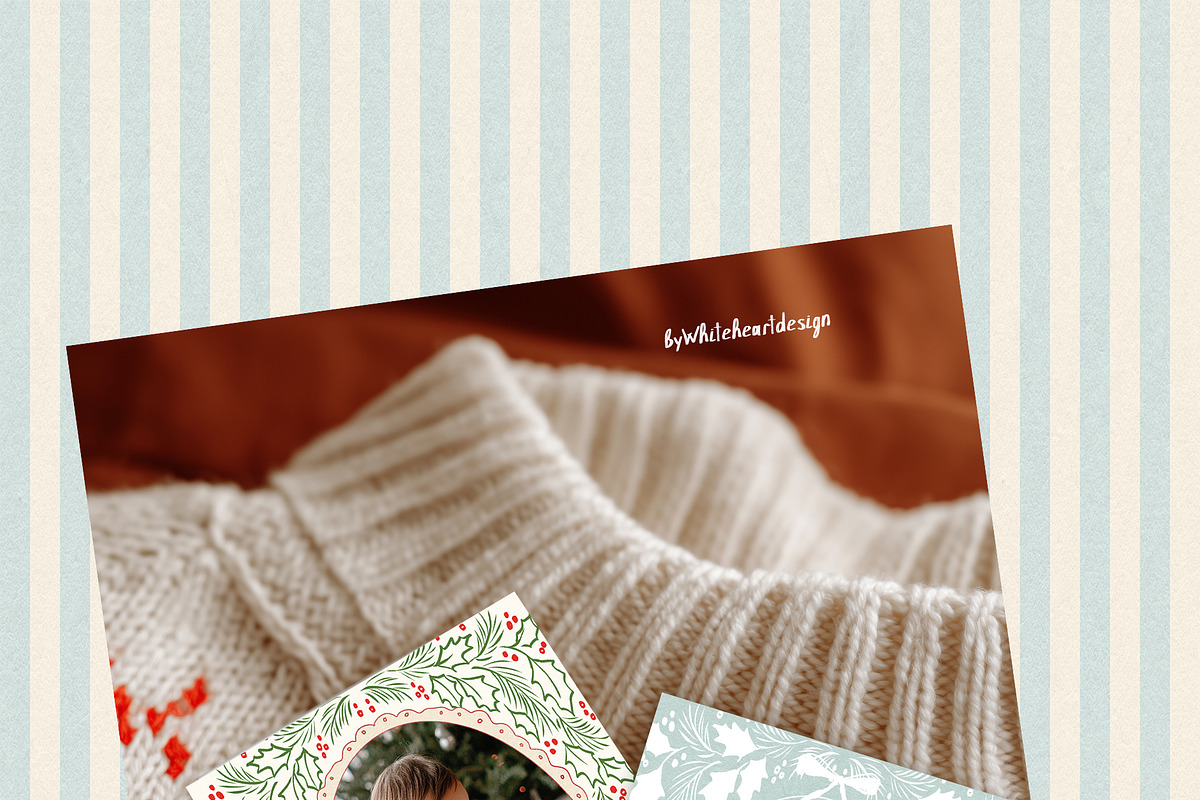 Christmas Frames Borders Templates, a Decorative Illustration by whiteheartdesign (Photo 16 of 24)