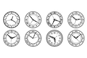 Vintage clock face, watch dials, an Object Illustration by Buch&Bee