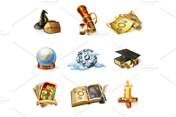 Astrology vector icons preview 5
