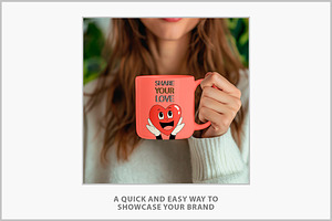 Mug In Woman's Hand Mockup PSD