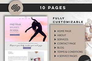 Squarespace Yoga Fitness Website