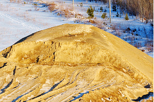 Large sand mound in a snowy, an Animal Photo by darksoul72