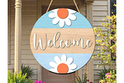 Layered Floral Door Hanger Laser Cut, an Illustration by Libby Wishes (Thumbnail 2 of 3)