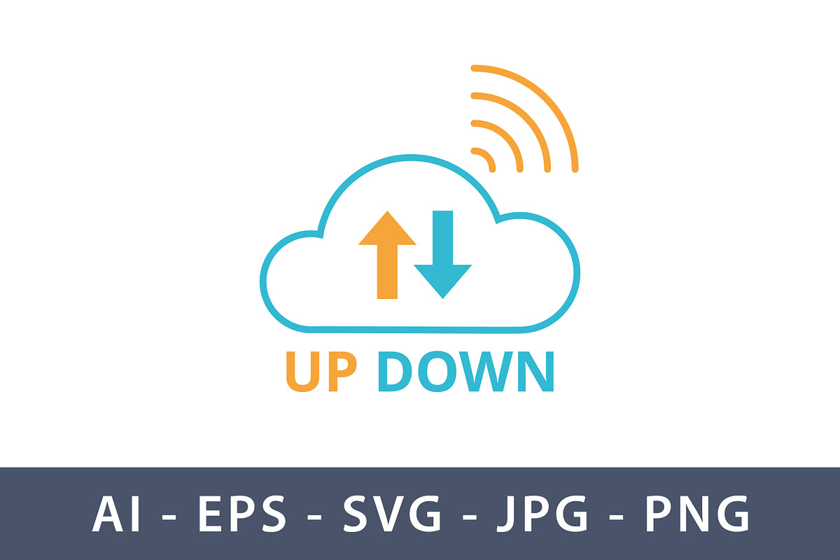 Cloud Data Transfer Up Down, a Branding & Logo Template by Saba Vector (Photo 1 of 3)