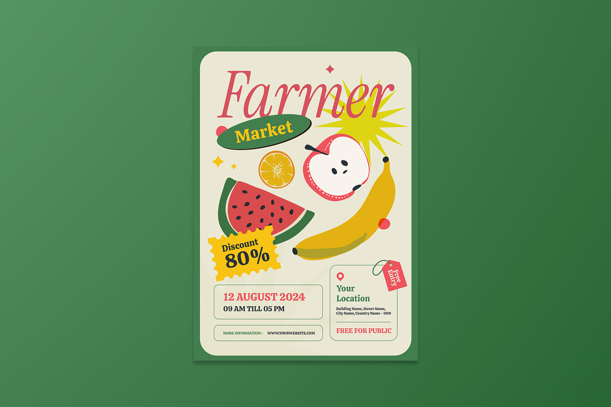 Farmer Market Flyer, a Flyer Template by MMPixelCraft (Photo 4 of 5)