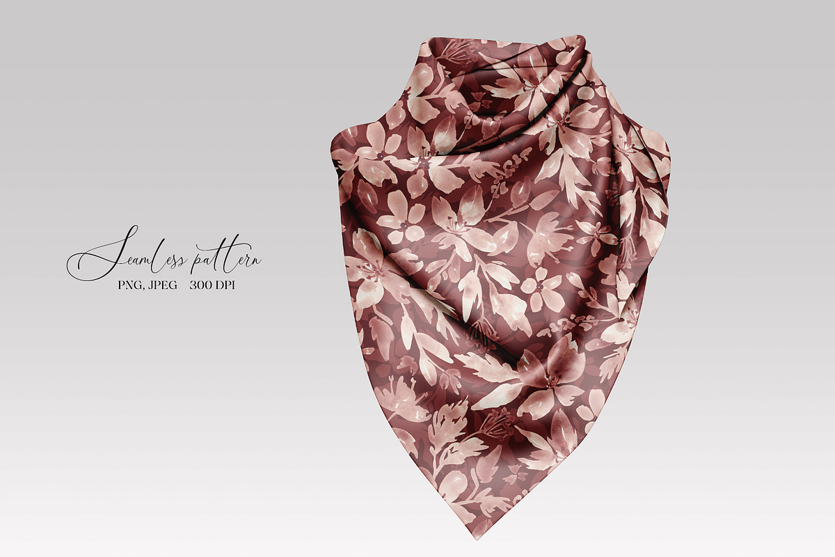 Blush Blossom Watercolor Flora Print, a Pattern Graphic by SirenaArt (Photo 14 of 16)