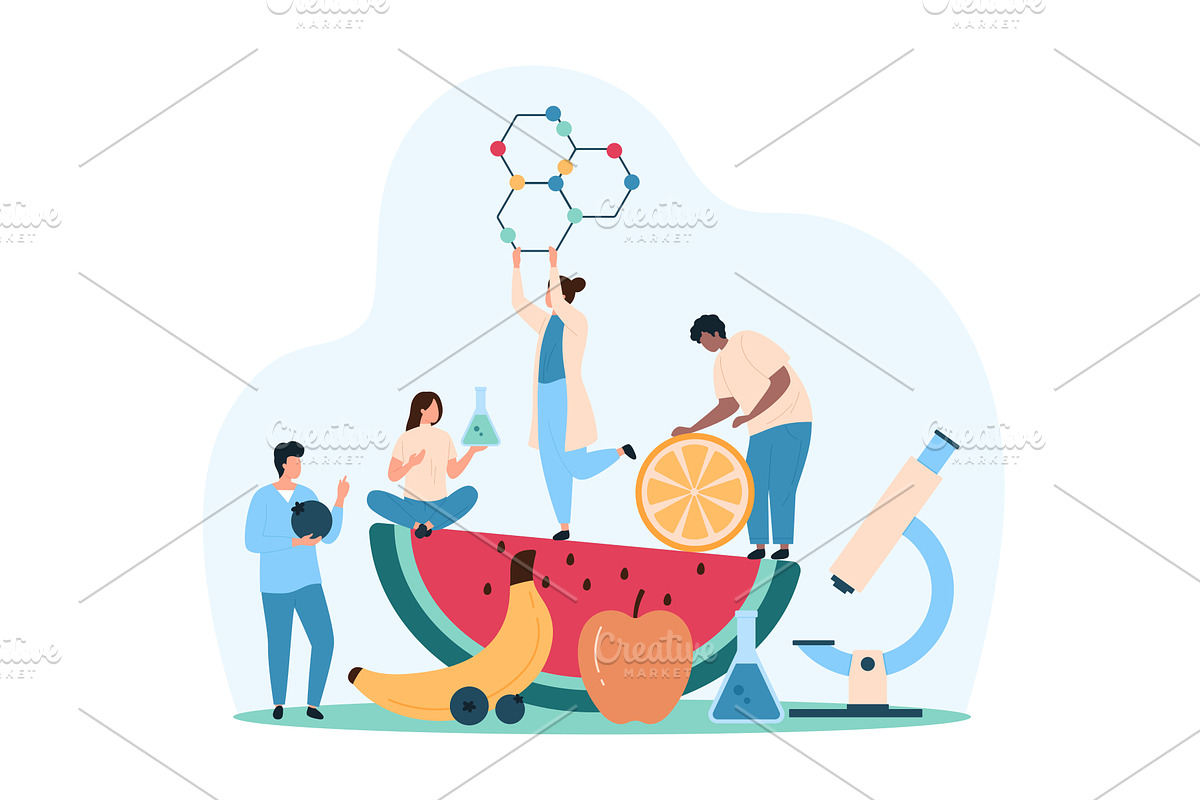 Food quality test scientific, an Illustration by Flashvector