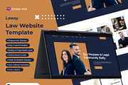 Law Firm Website Template, an UI Kit Template by Design Hub (Thumbnail 1 of 4)