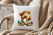 Summer Funny Teddy Bear Clipart, an Illustration by OK Design (Thumbnail 6 of 6)