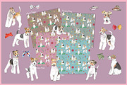 Wire Fox Terrier Clipart With Paper, an Animal Illustration by VianneArt (Thumbnail 2 of 7)
