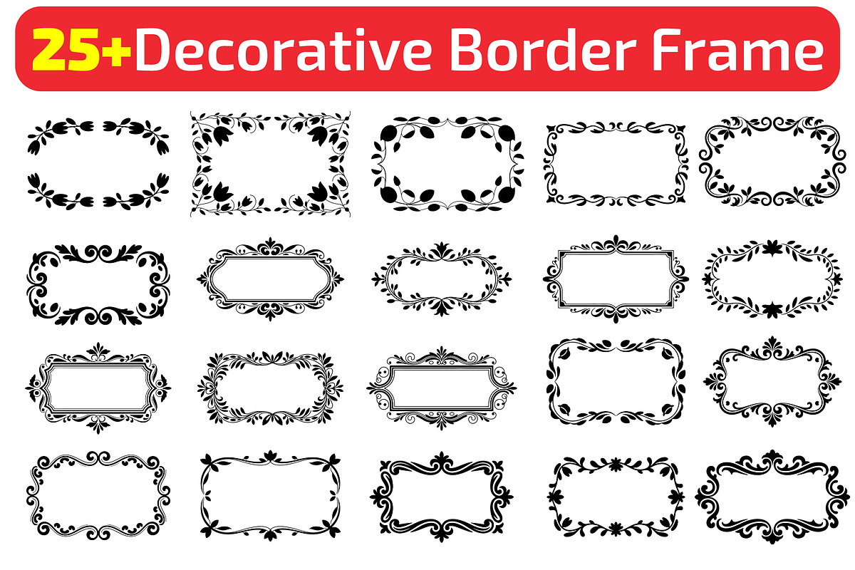 25+ Decorative Border Frame, a Decorative Illustration by himelgfx (Photo 1 of 2)