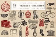 55 Vintage Vector Graphics, an Object Graphic by Eclectic Anthology (Thumbnail 2 of 5)