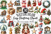 Cozy Christmas Clipart, an Illustration by Designking (Thumbnail 1 of 5)