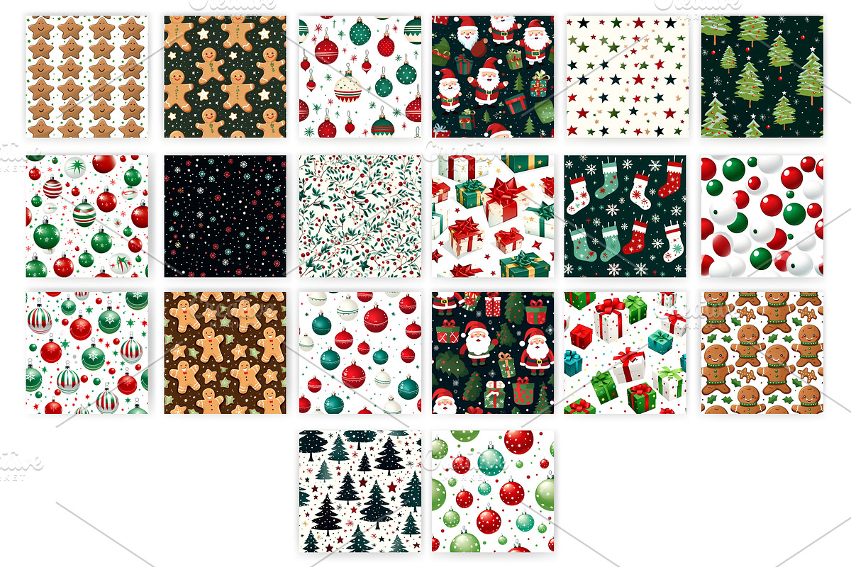 Christmas seamless pattern 04., a Texture Graphic by KENO Mascots (Photo 3 of 5)